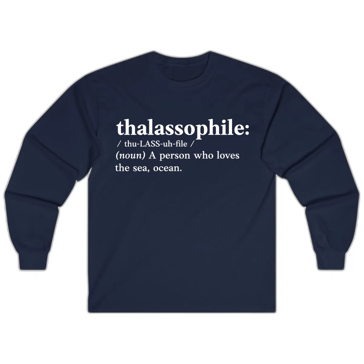 Thalassophile Ocean Lover Long Sleeve in Navy