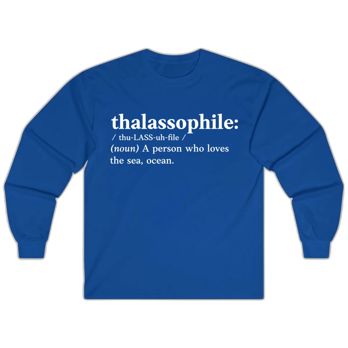Thalassophile Ocean Lover Long Sleeve in Royal