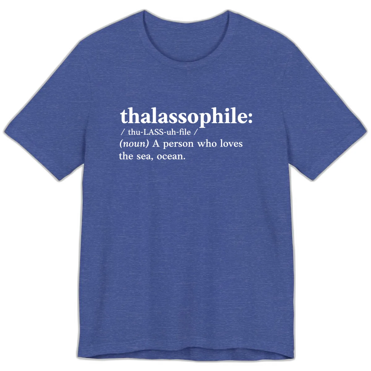 Thalassophile Ocean Lover Premium T-Shirt in Heather True Royal