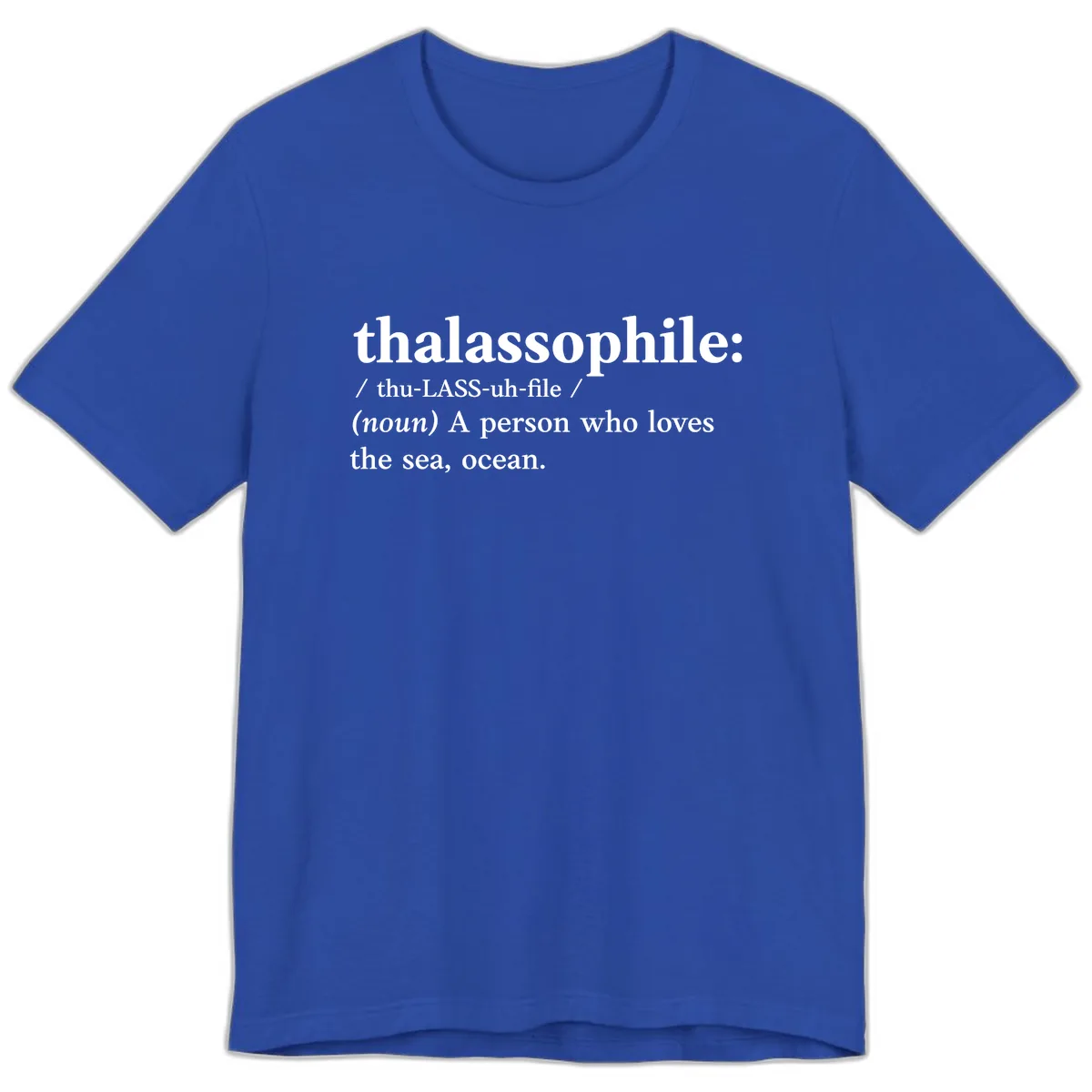 Thalassophile Ocean Lover Premium T-Shirt in True Royal