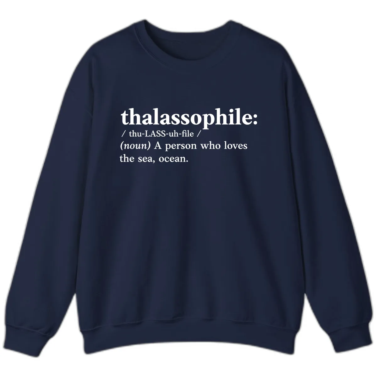 Thalassophile Ocean Lover Sweatshirt in Navy