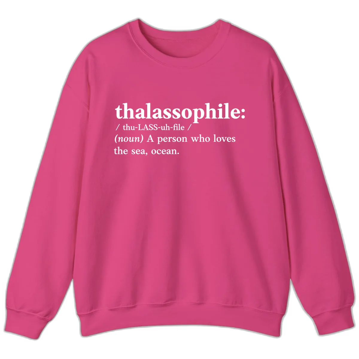 Thalassophile Ocean Lover Sweatshirt in Heliconia