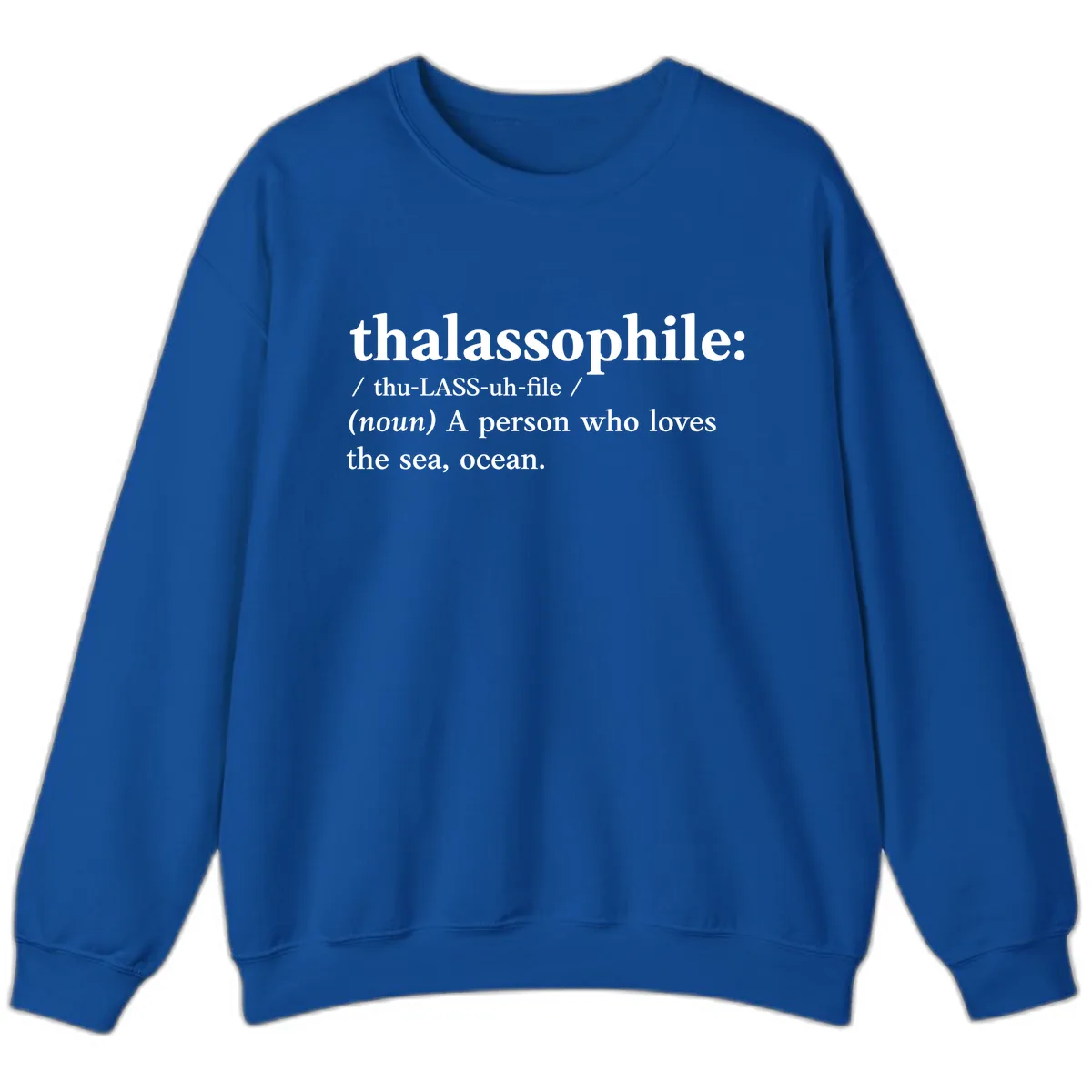 Thalassophile Ocean Lover Sweatshirt in Royal