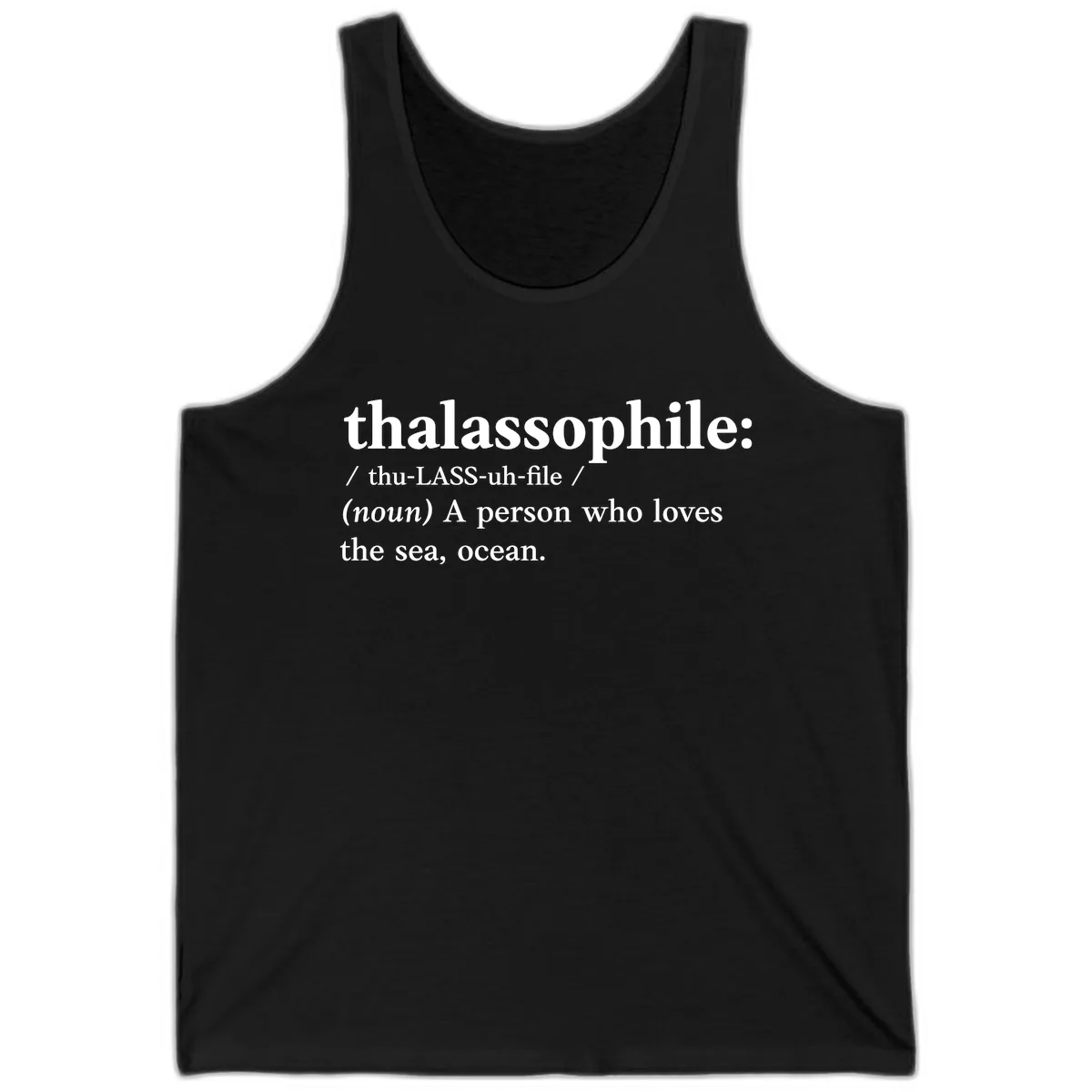 Thalassophile Ocean Lover Tank in Black