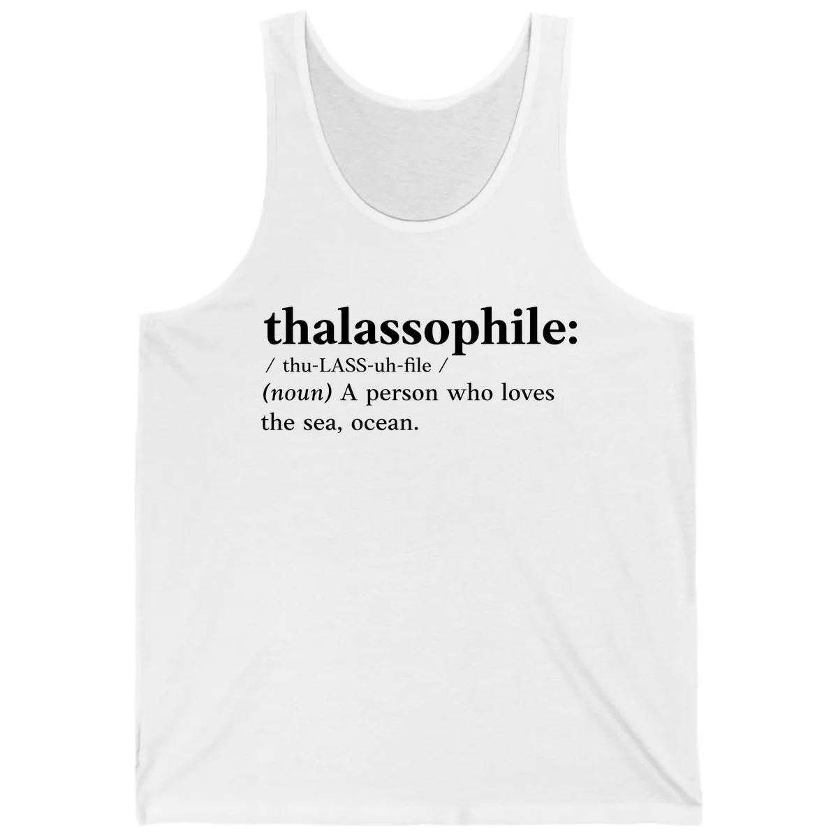 Thalassophile Ocean Lover Tank in White