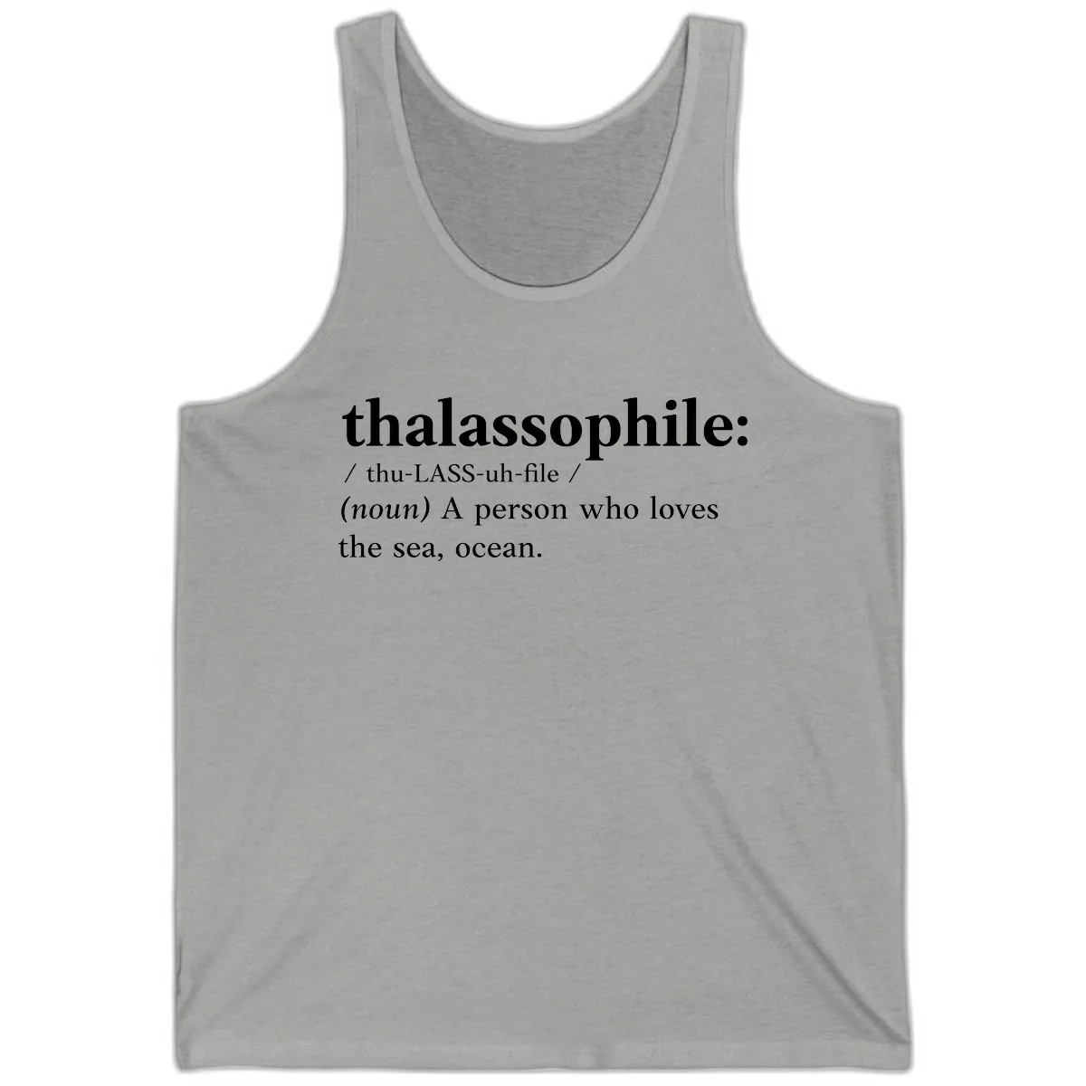 Thalassophile Ocean Lover Tank in Athletic Heather