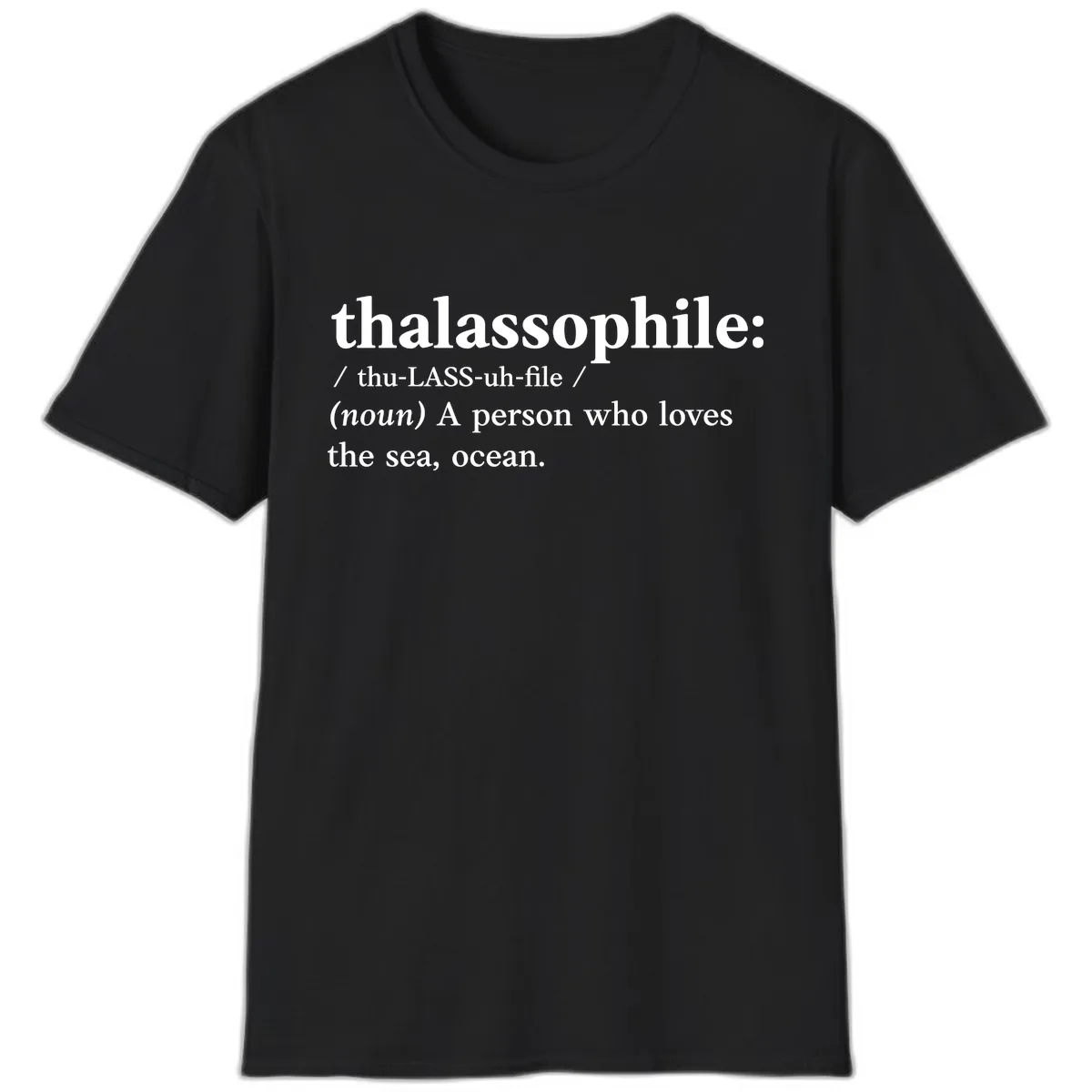 Thalassophile Ocean Lover T-Shirt in Black