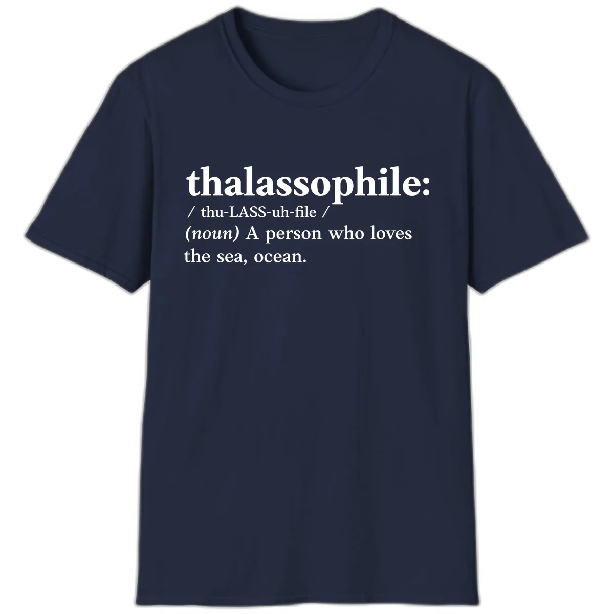 Thalassophile Ocean Lover T-Shirt in Navy
