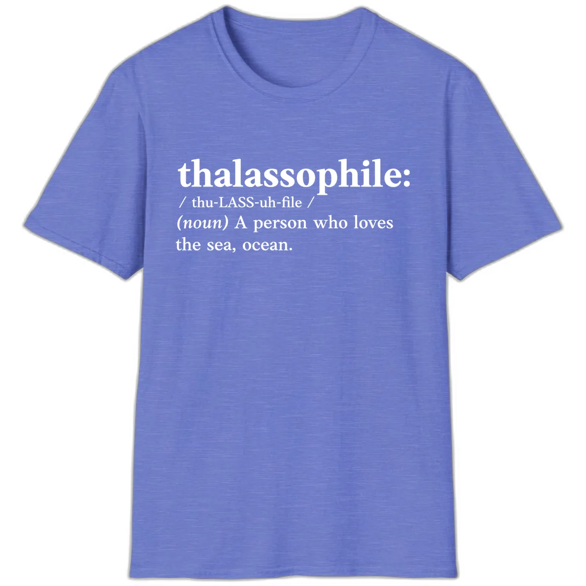 Thalassophile Ocean Lover T-Shirt in Heather Royal