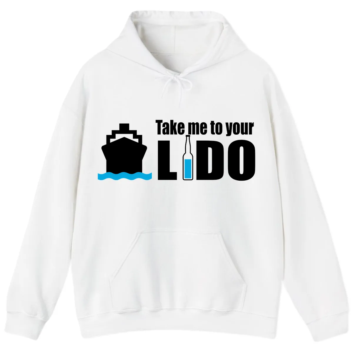 Take Me To Your Lido Hoodie in White