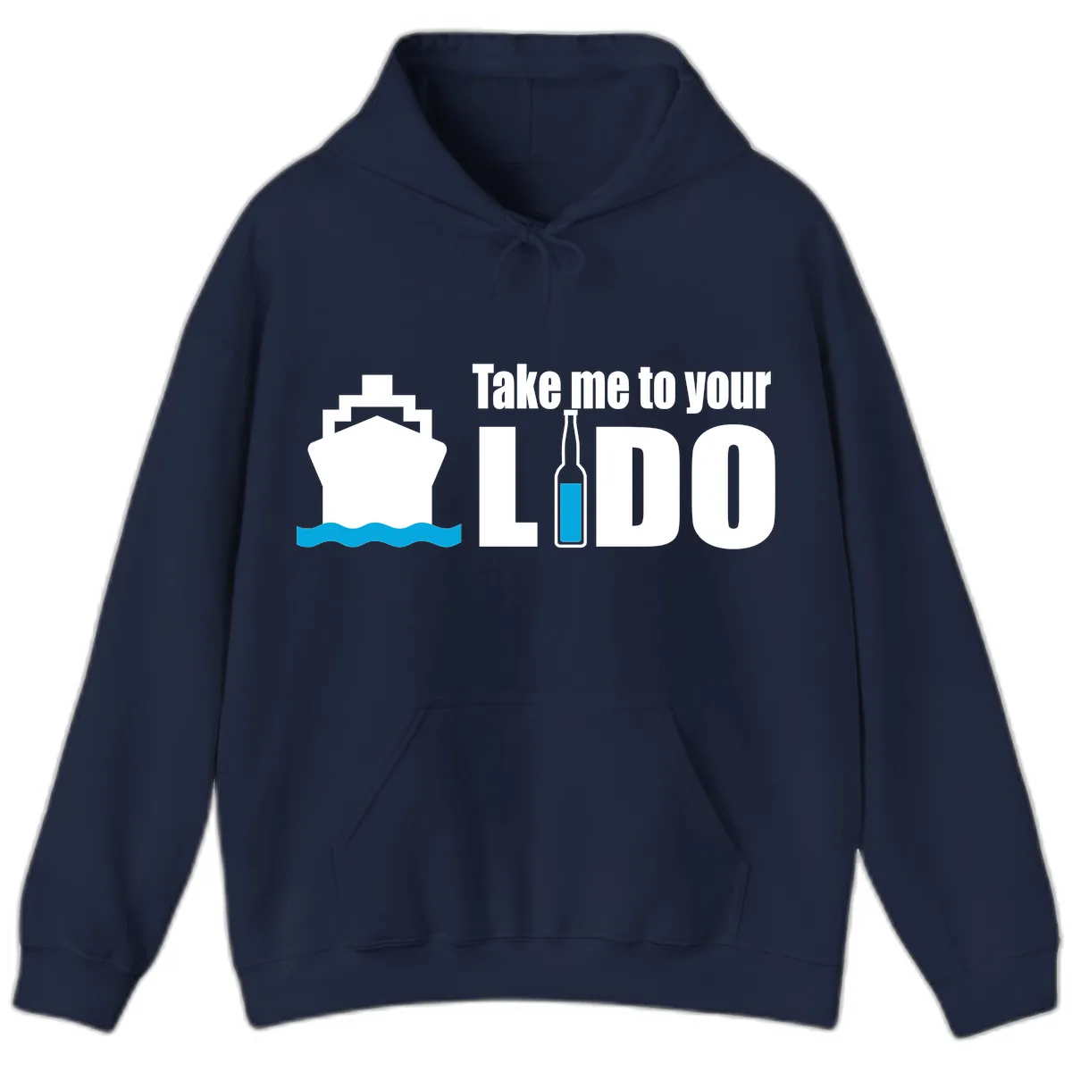 Take Me To Your Lido Hoodie in Navy