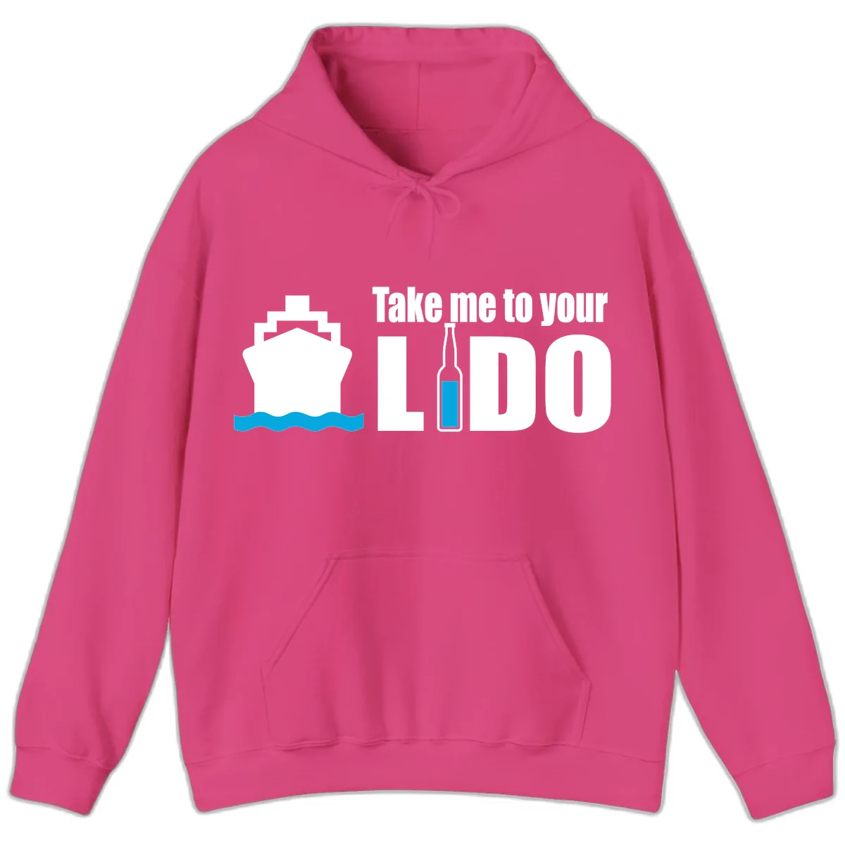 Take Me To Your Lido Hoodie in Heliconia