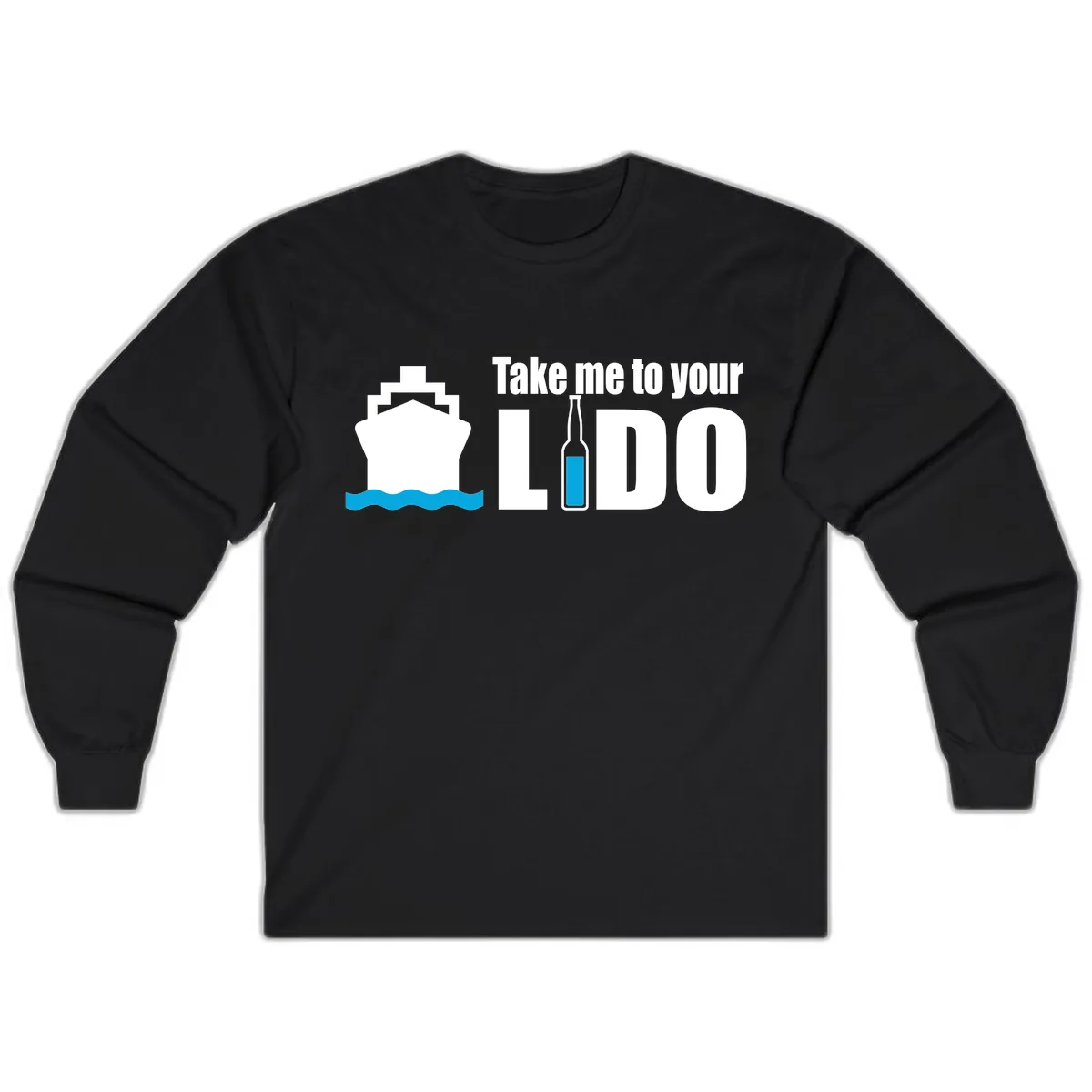 Take Me To Your Lido Long Sleeve in Black