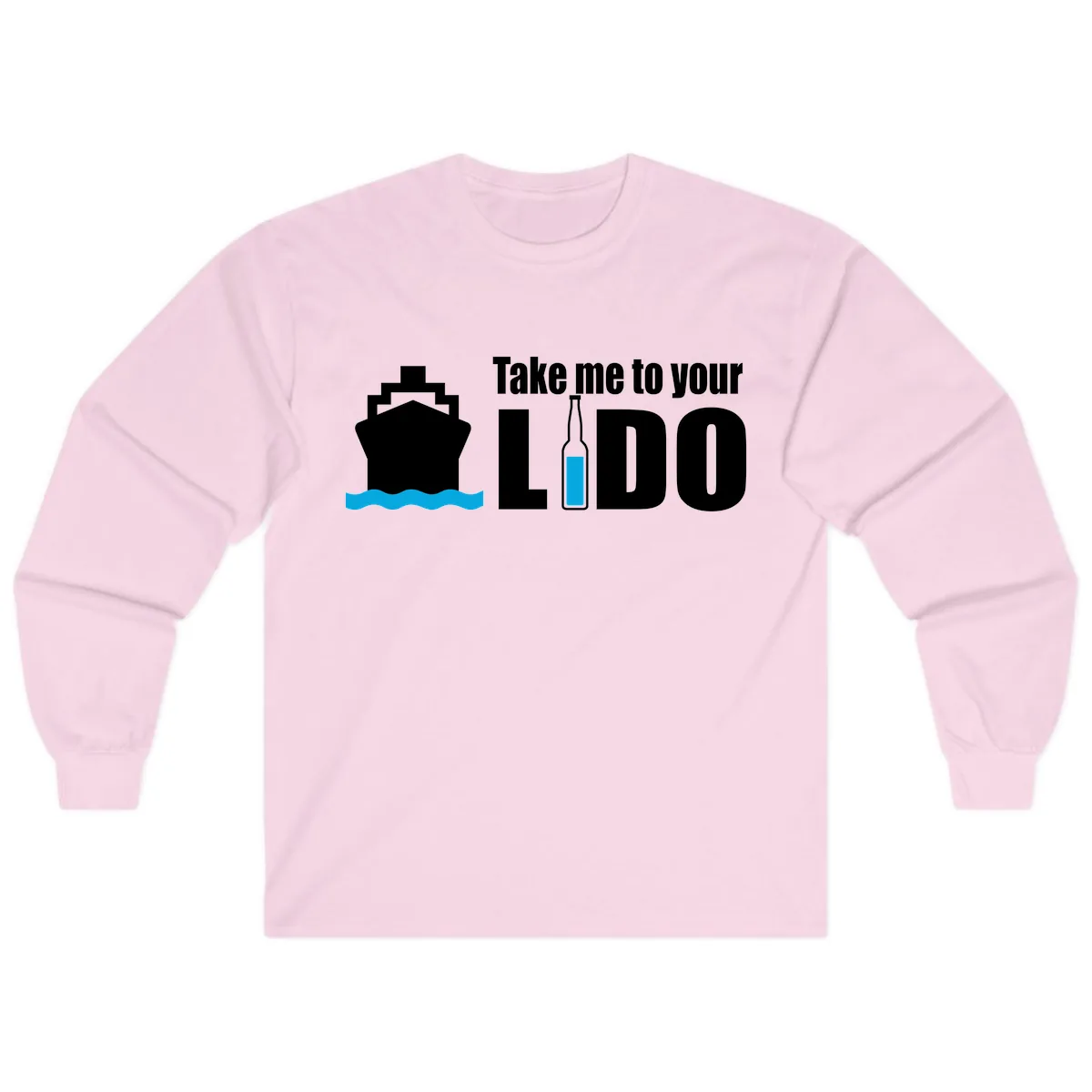 Take Me To Your Lido Long Sleeve in Light Pink
