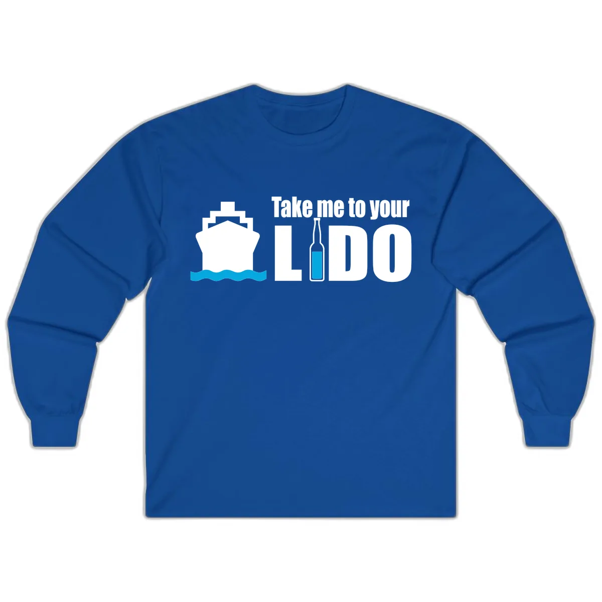Take Me To Your Lido Long Sleeve in Royal
