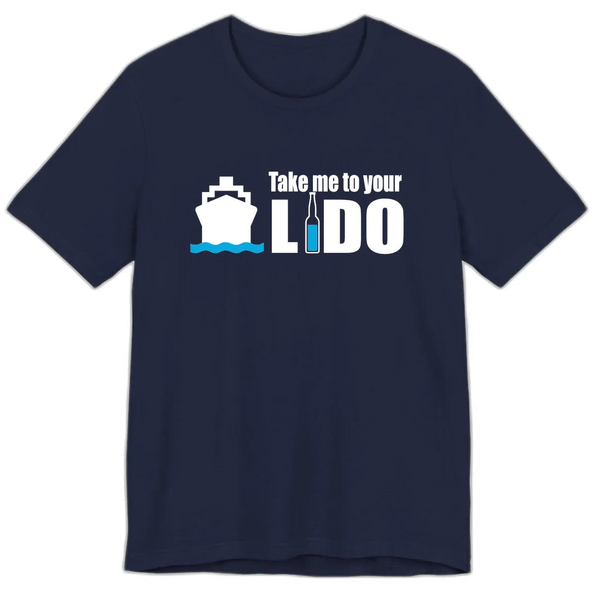 Take Me To Your Lido Premium T-Shirt in Navy
