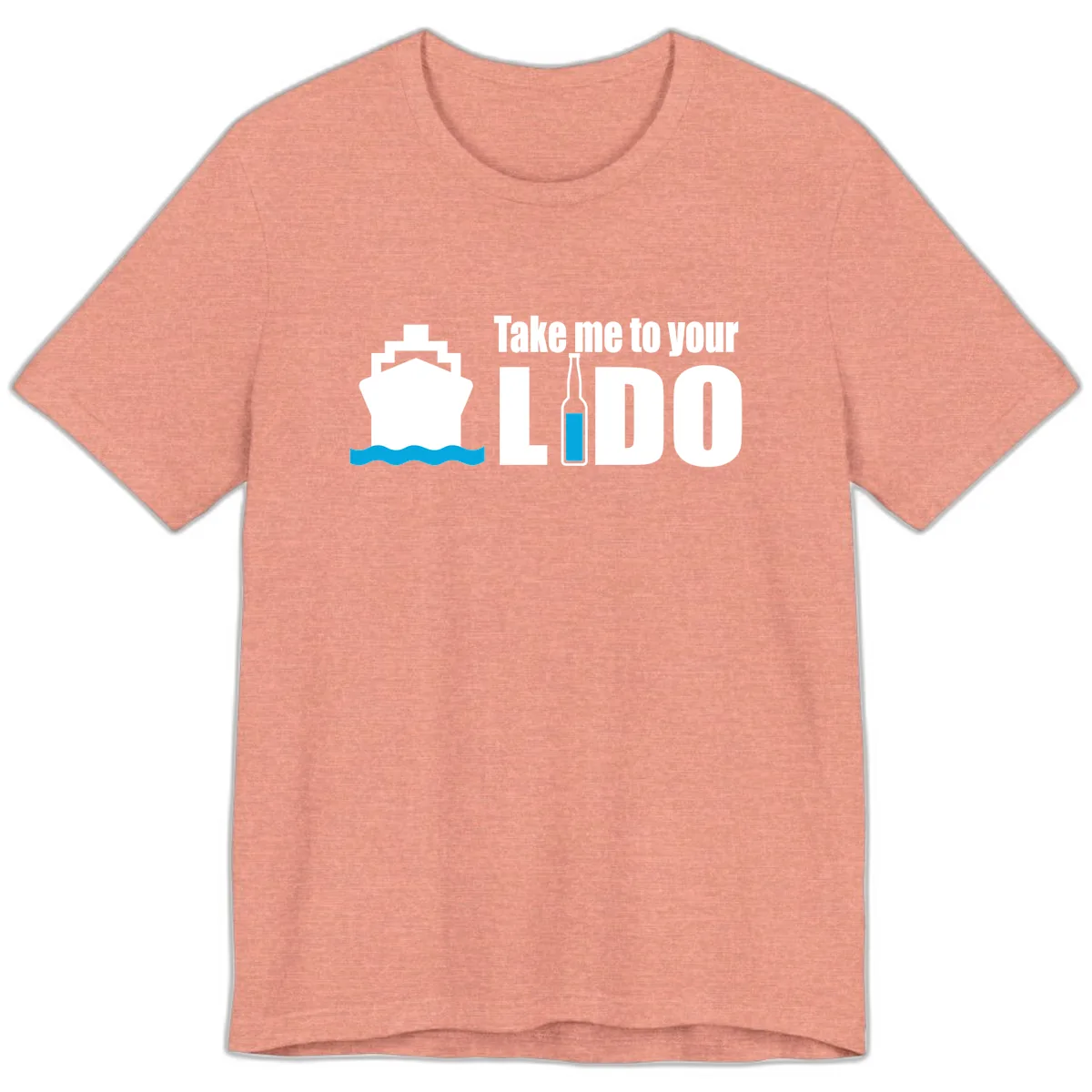 Take Me To Your Lido Premium T-Shirt in Heather Sunset