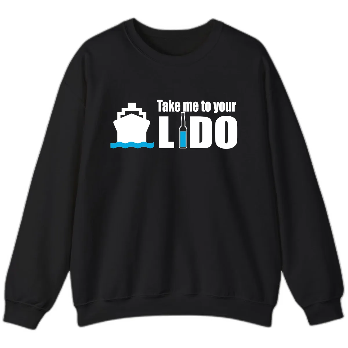 Take Me To Your Lido Sweatshirt in Black