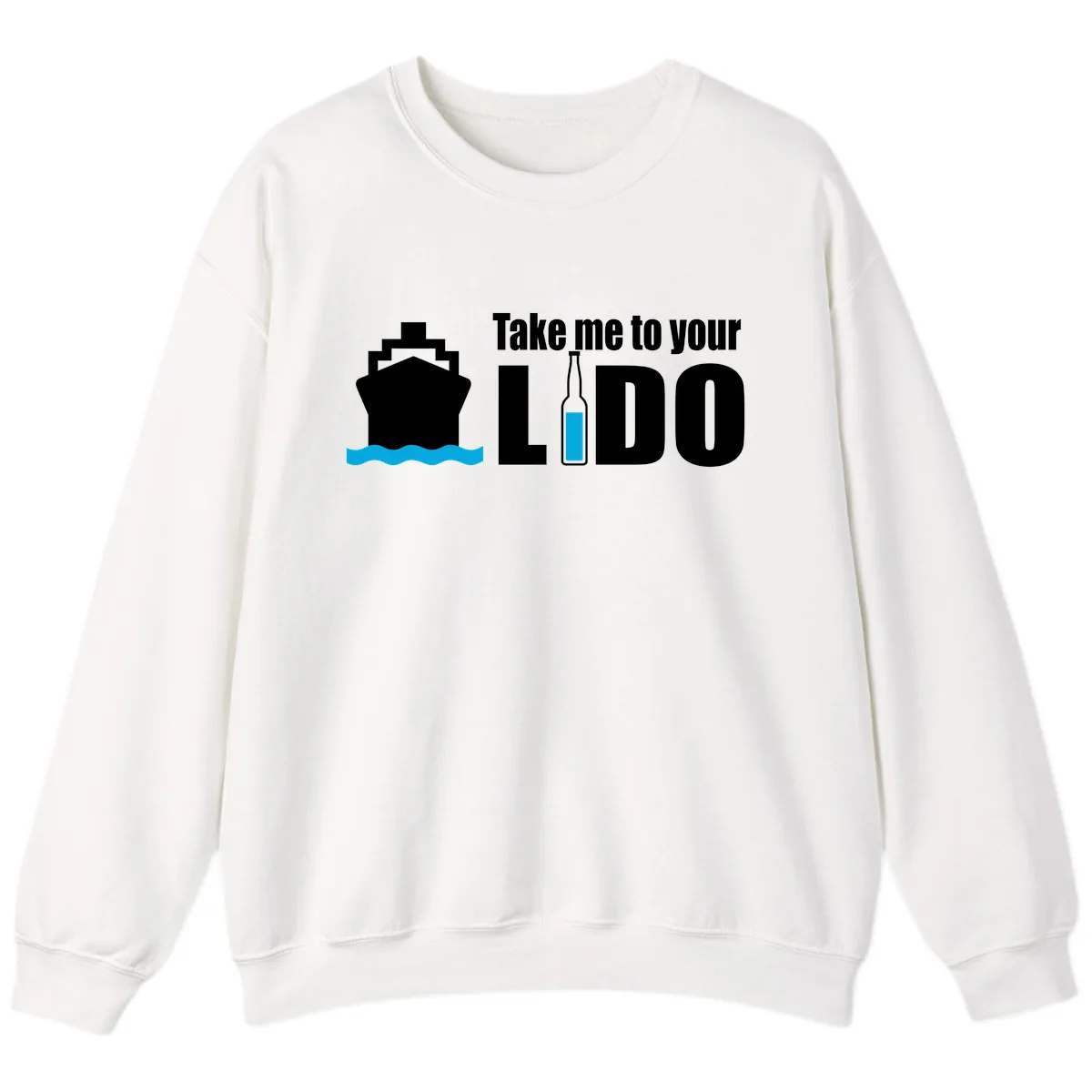 Take Me To Your Lido Sweatshirt in White