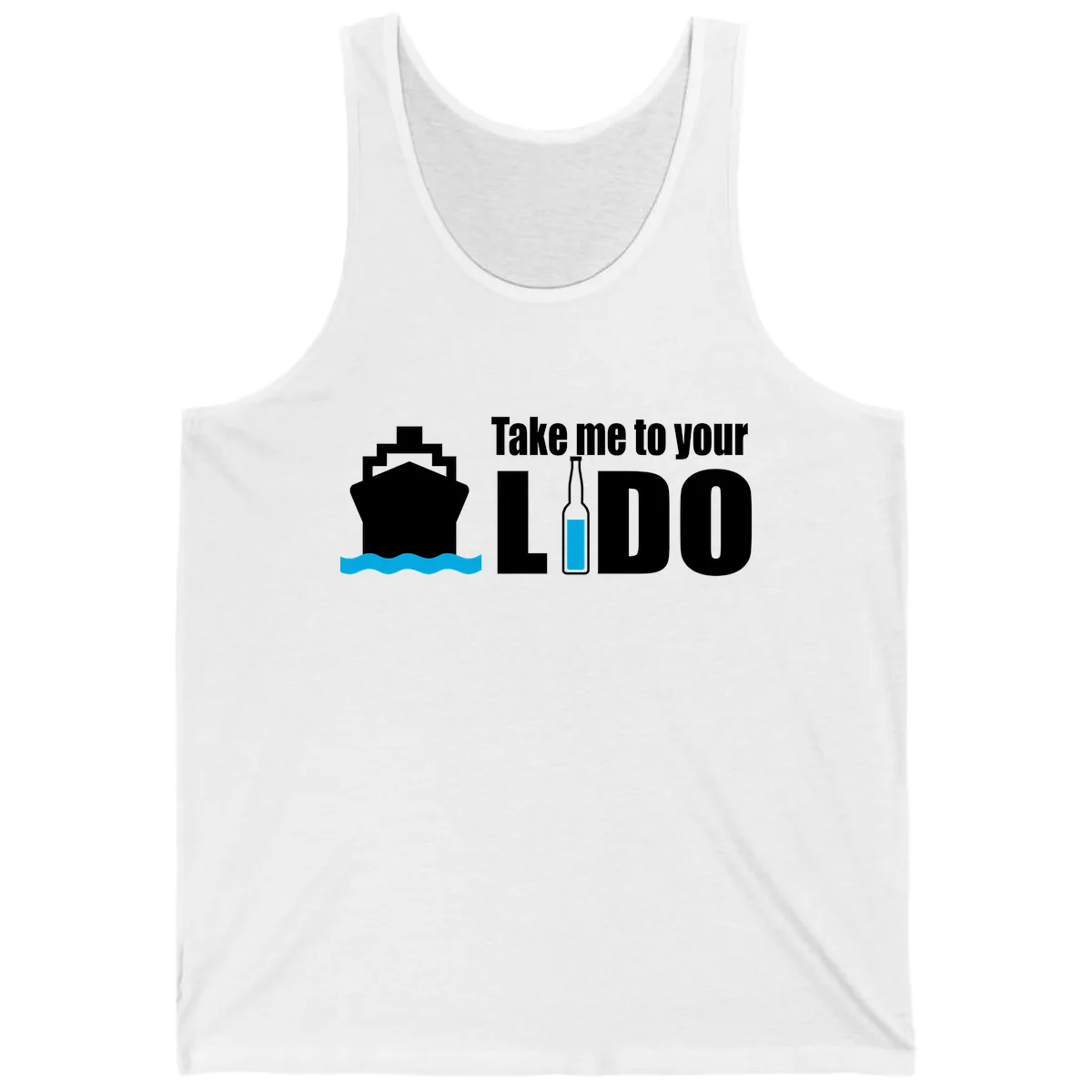 Take Me To Your Lido Tank in White