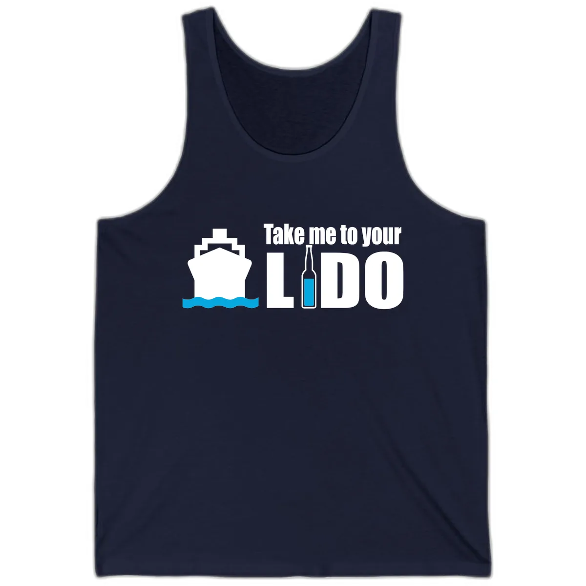 Take Me To Your Lido Tank in Navy