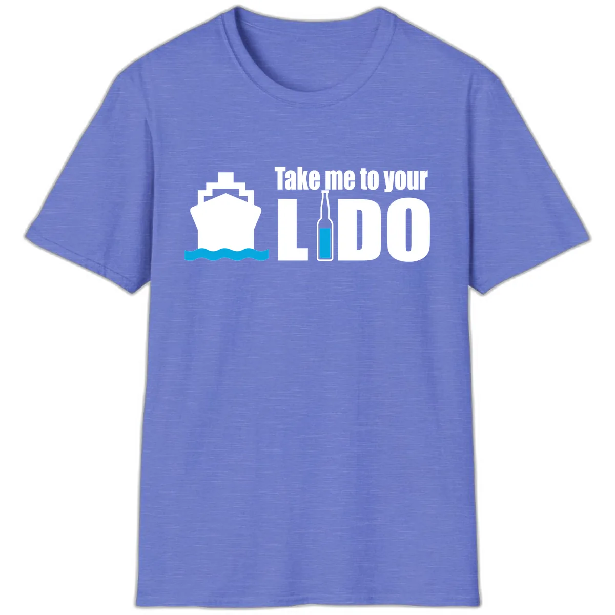 Take Me To Your Lido T-Shirt in Heather Royal