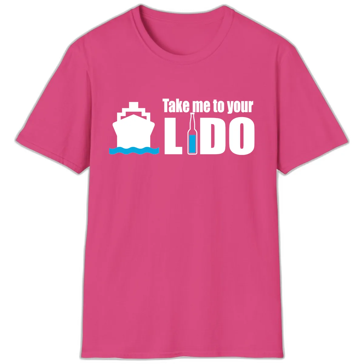 Take Me To Your Lido T-Shirt in Heliconia