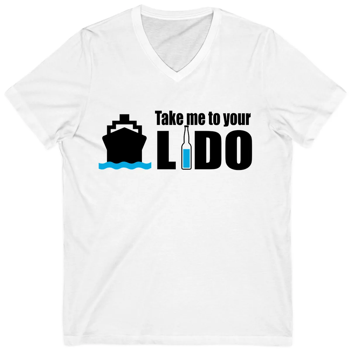 Take Me To Your Lido V-Neck in White
