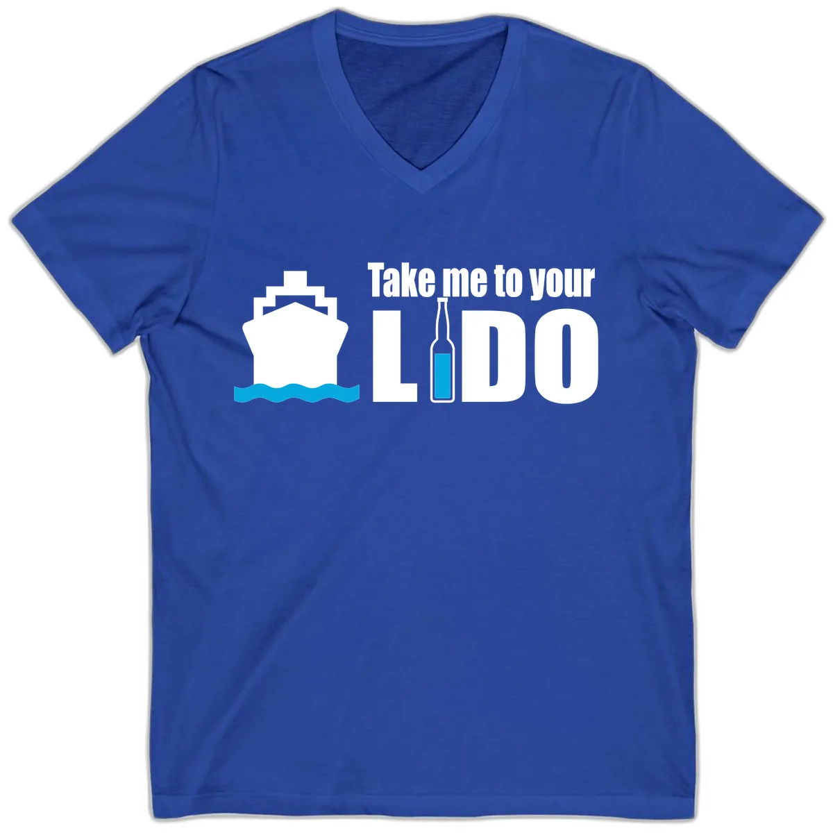 Take Me To Your Lido V-Neck in True Royal