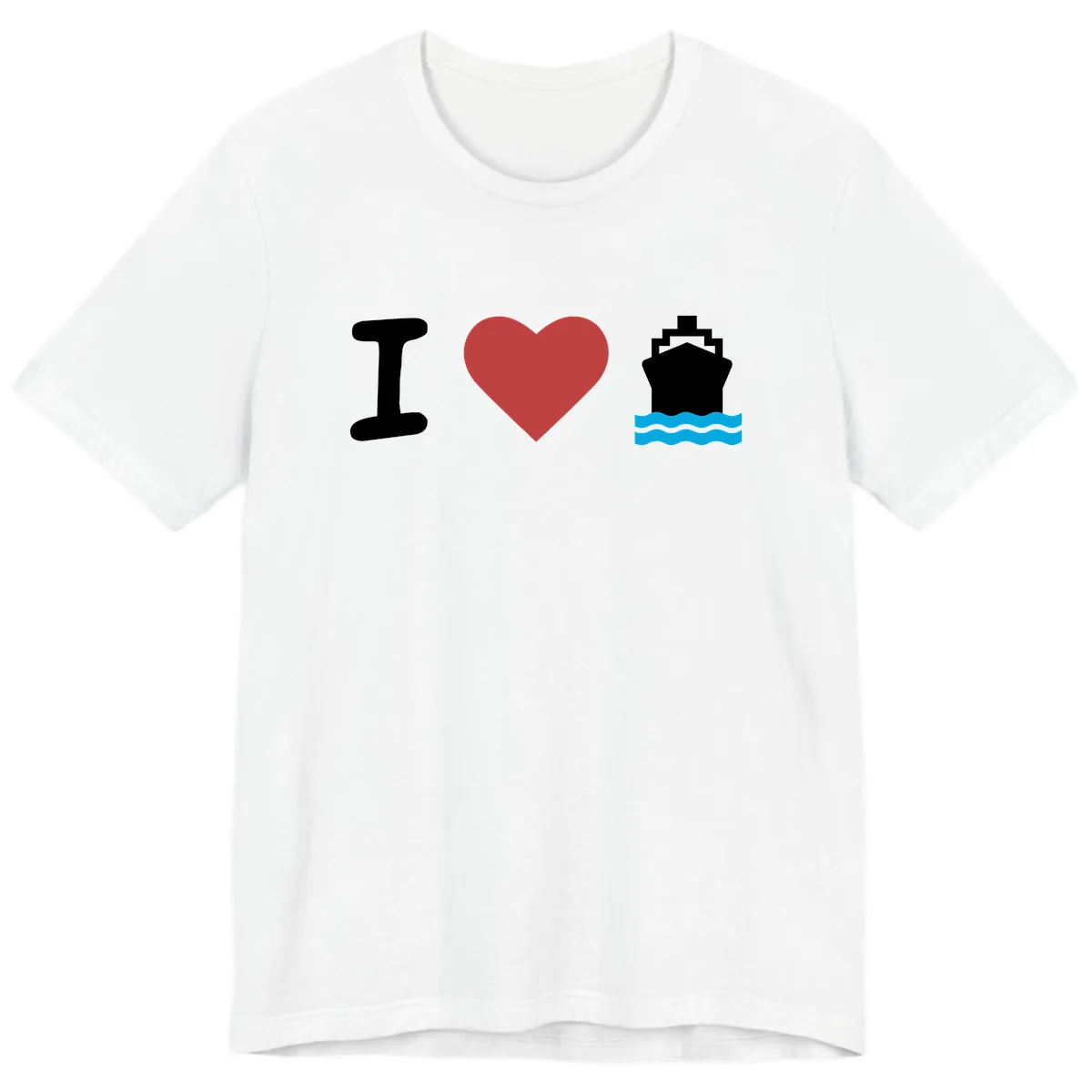 I Love Cruise Ships Premium T-Shirt in White