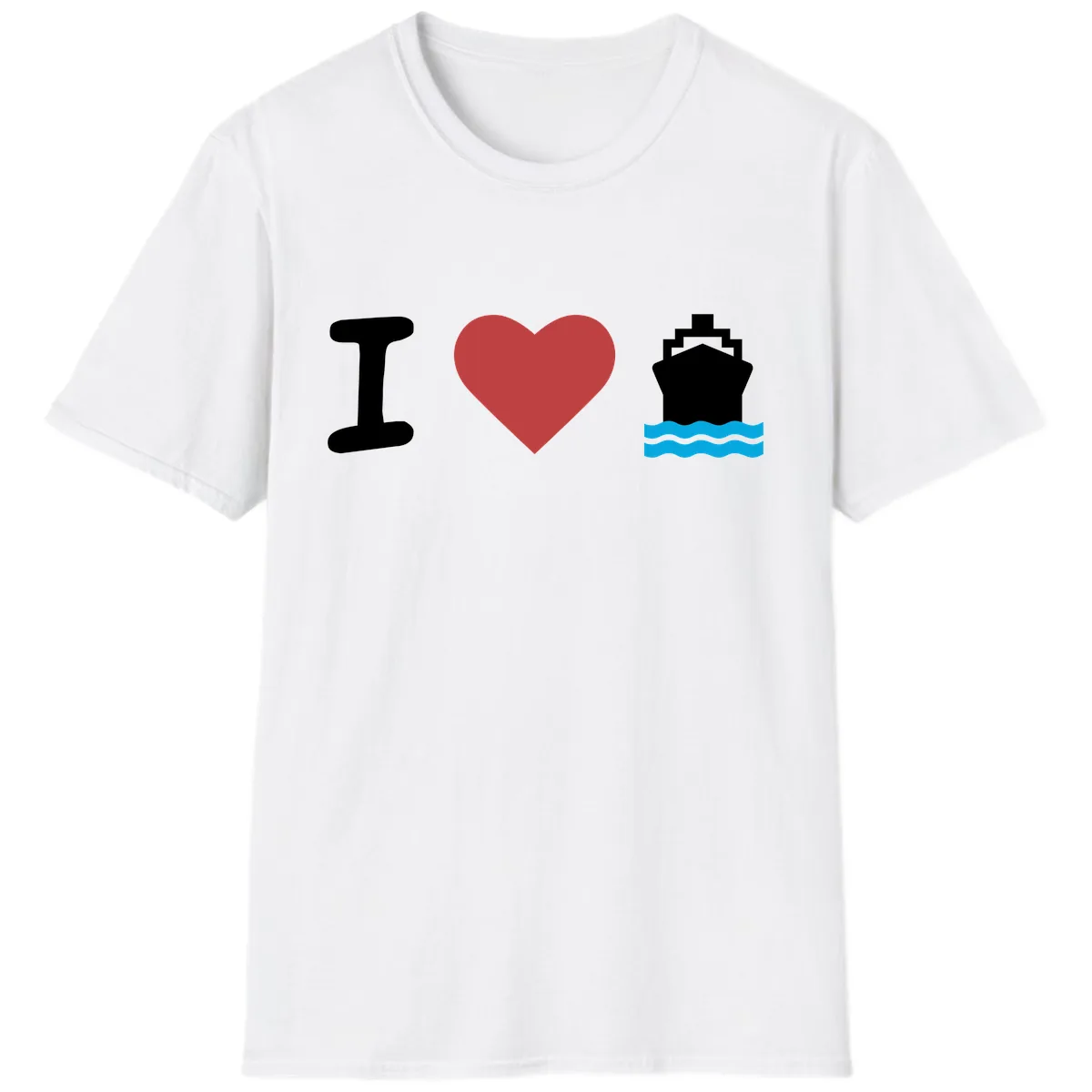 I Love Cruise Ships T-Shirt in White