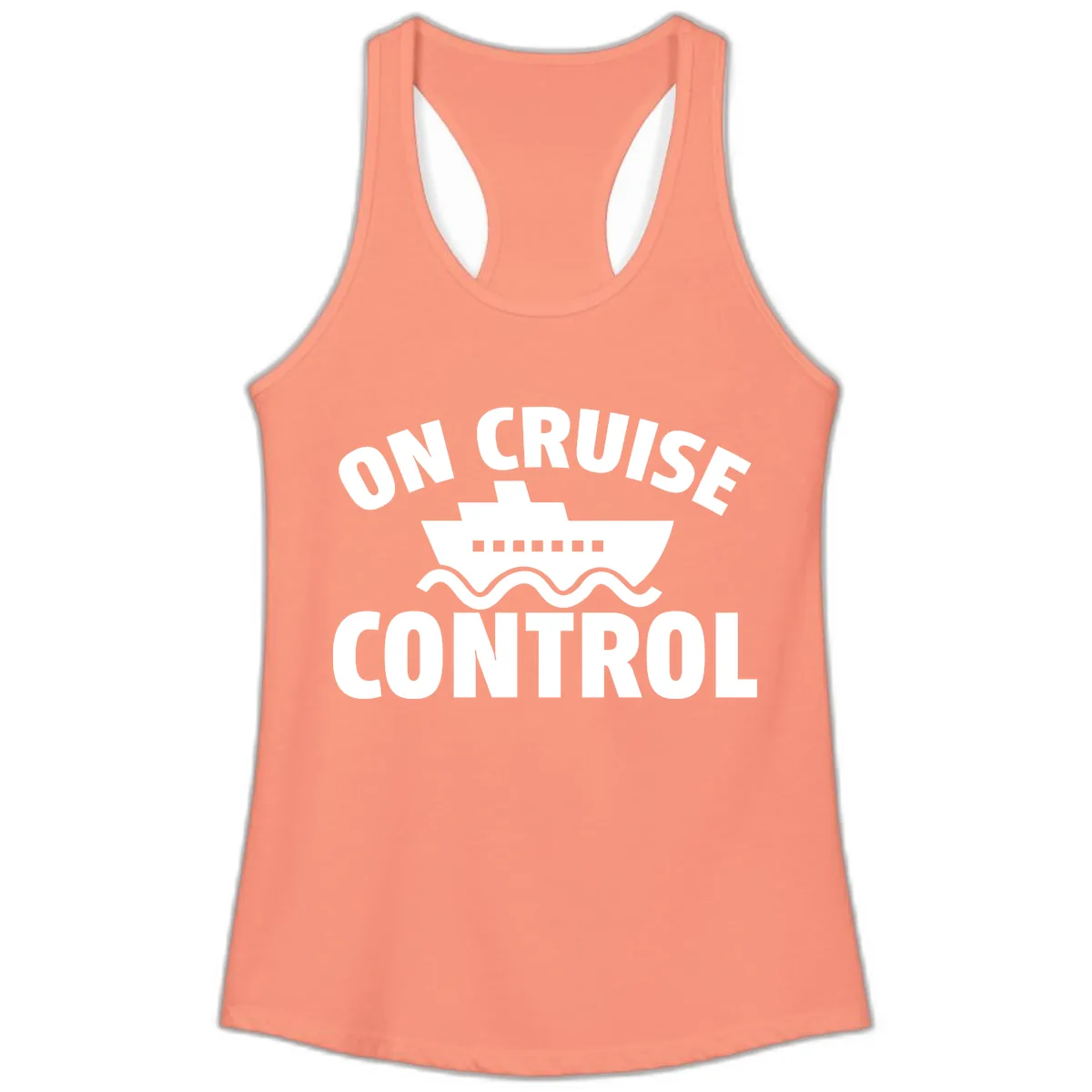 On Cruise Control Ladies Tank in Solid Light Orange