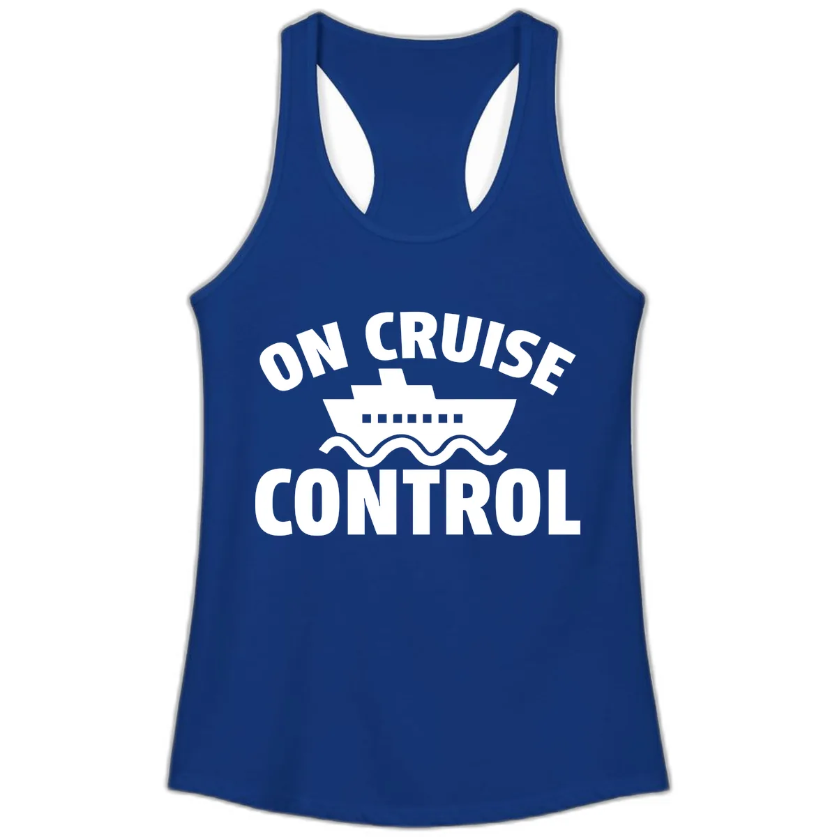 On Cruise Control Ladies Tank in Solid Royal