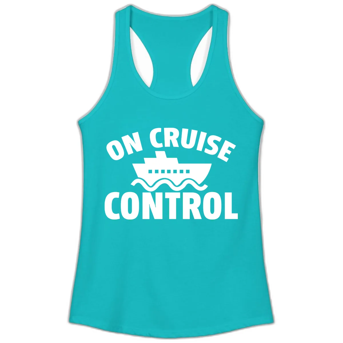 On Cruise Control Ladies Tank in Tahiti Blue