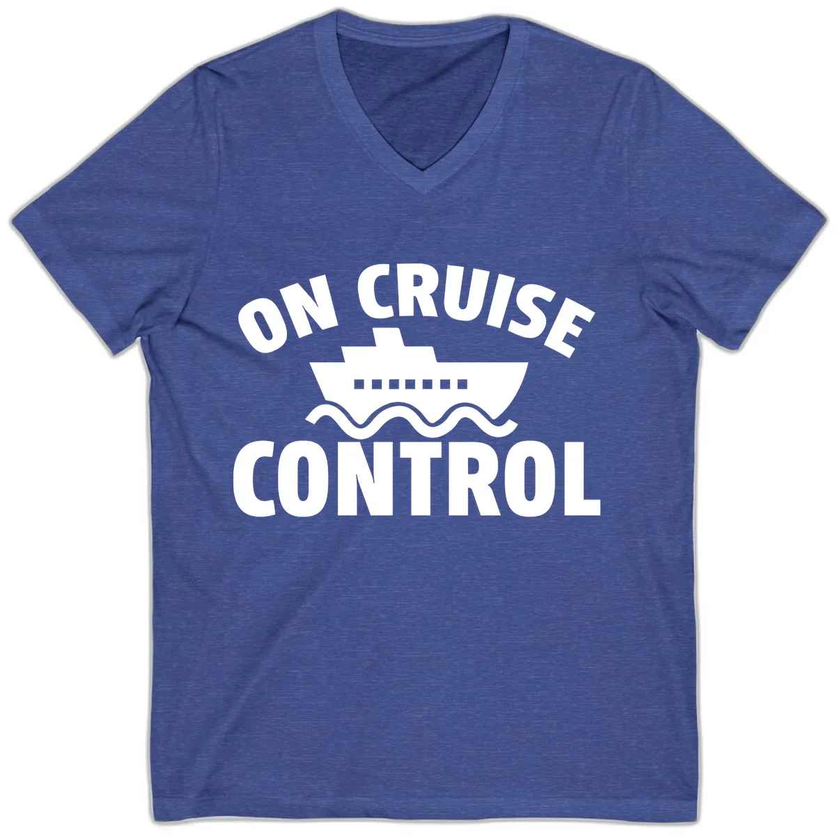 On Cruise Control V-Neck in Heather True Royal