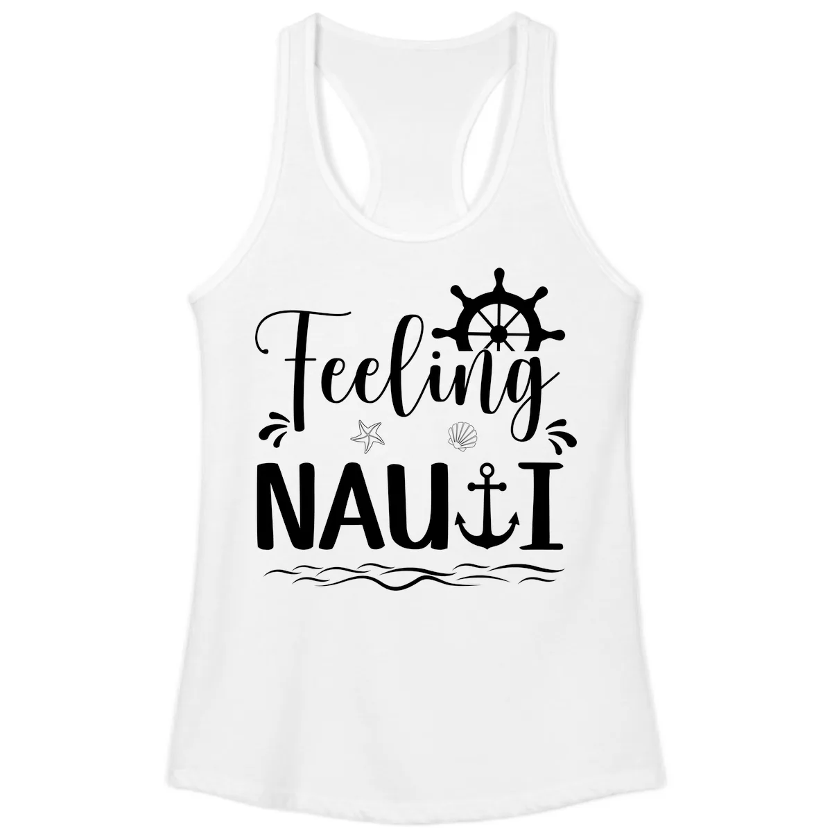 Feeling Nauti Ladies Tank in White