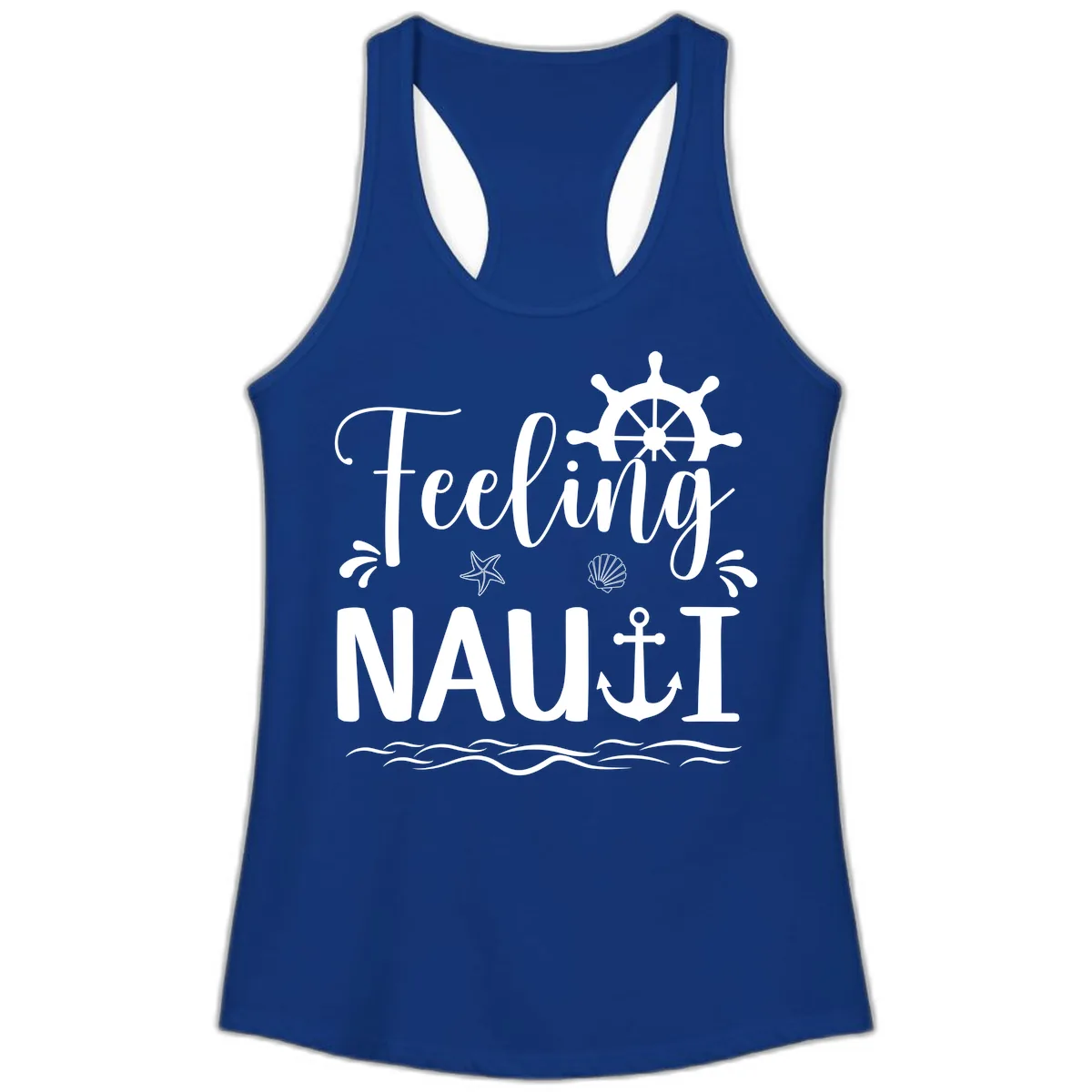 Feeling Nauti Ladies Tank in Solid Royal