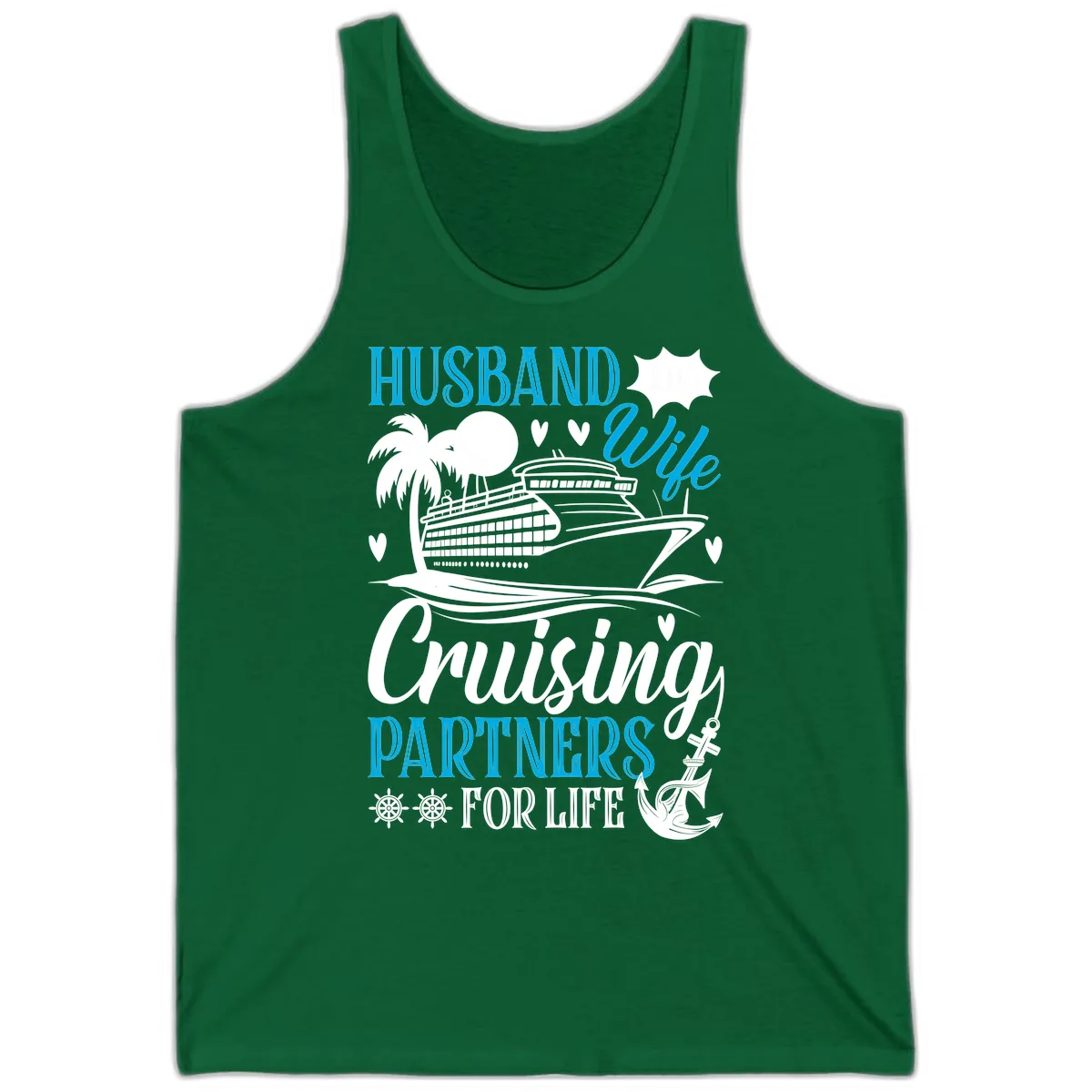 Husband and Wife Cruising Partners For Life Tank in Kelly