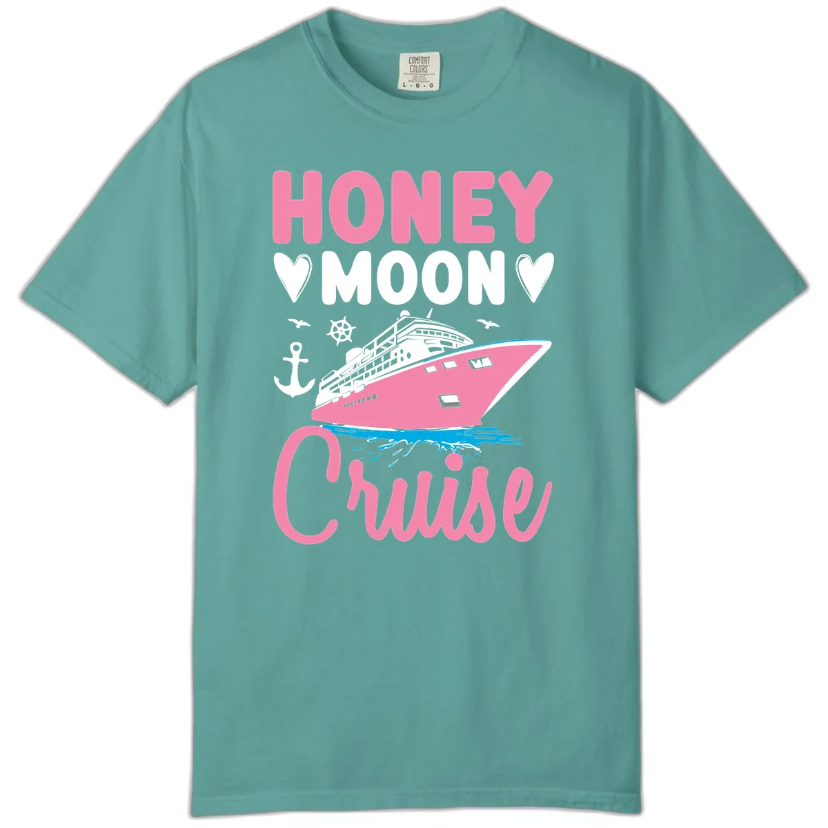 Honeymoon Cruise Comfort Color in Seafoam