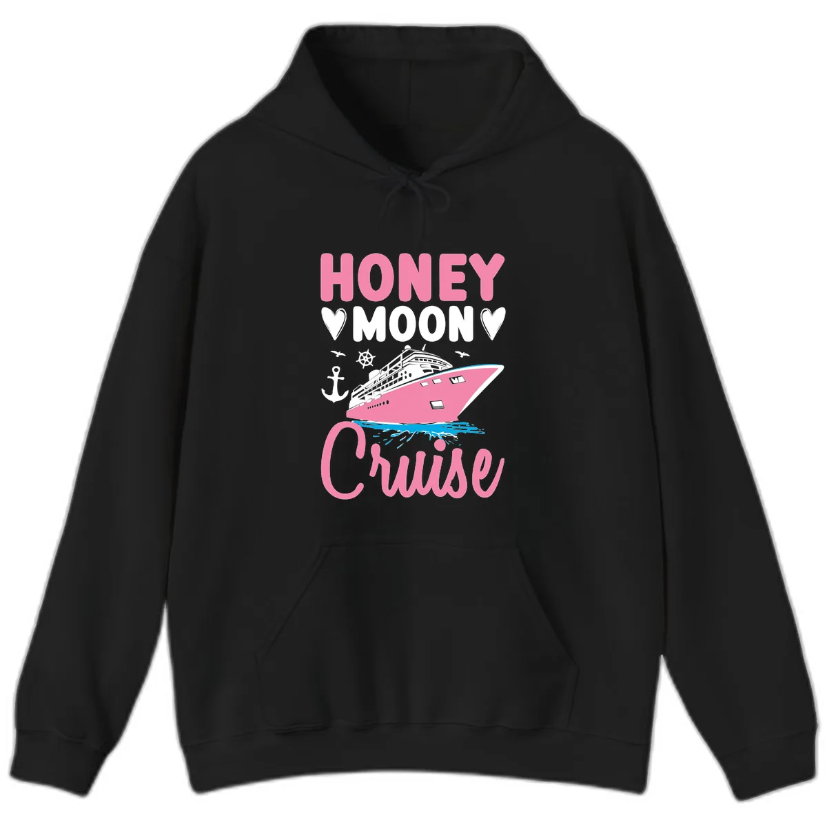 Honeymoon Cruise Hoodie in Black