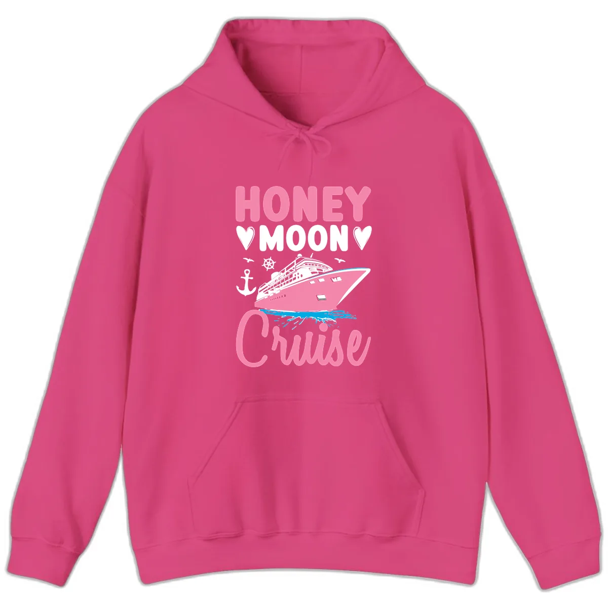 Honeymoon Cruise Hoodie in Heliconia
