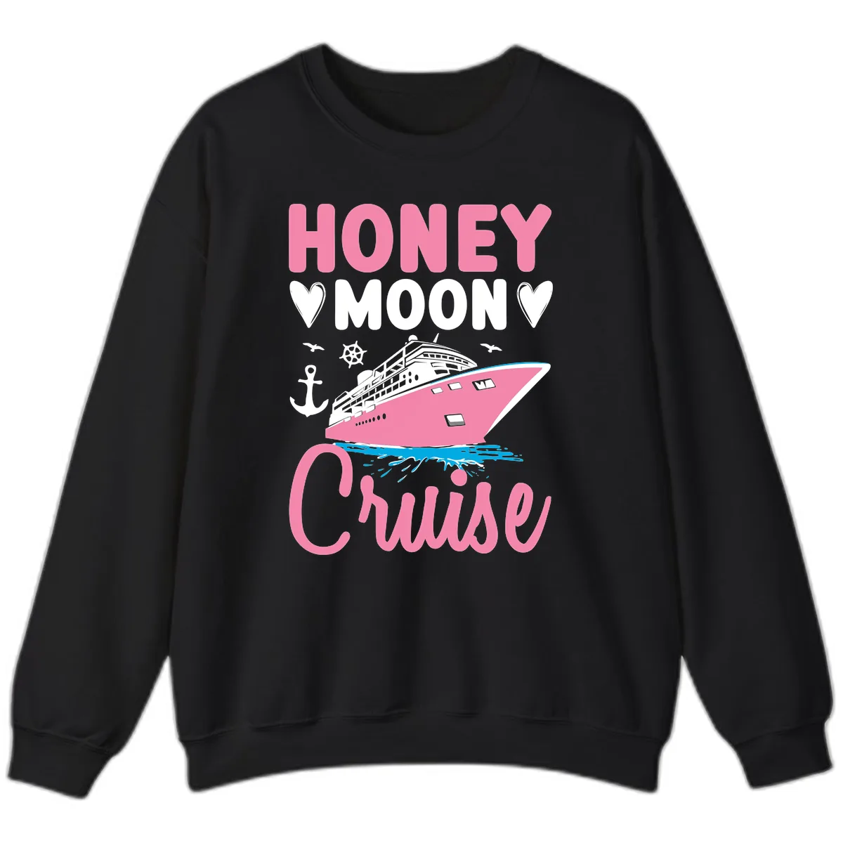 Honeymoon Cruise Sweatshirt in Black