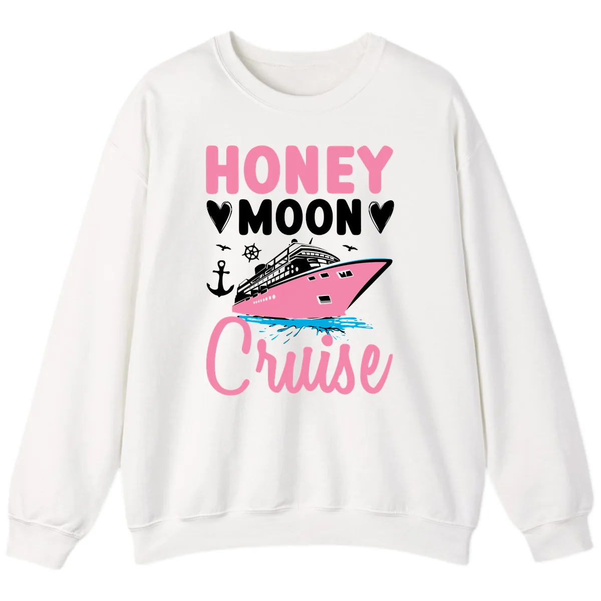 Honeymoon Cruise Sweatshirt in White