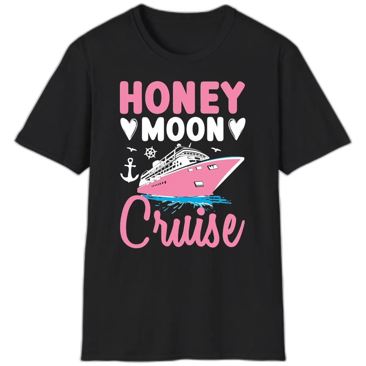 Honeymoon Cruise T-Shirt in Black