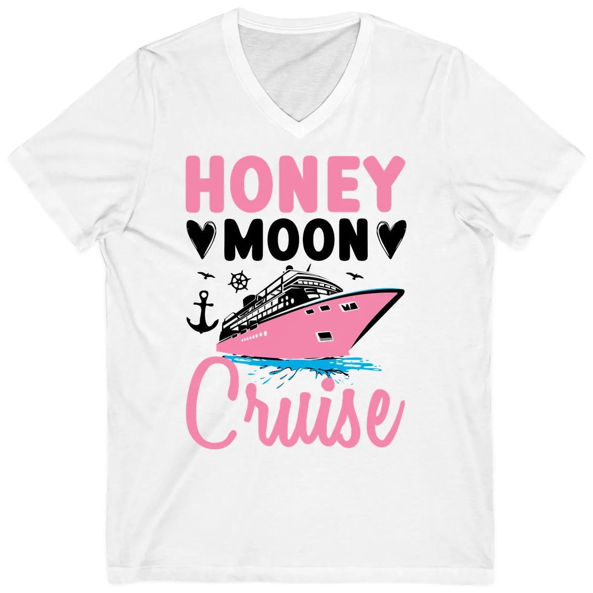 Honeymoon Cruise V-Neck in White