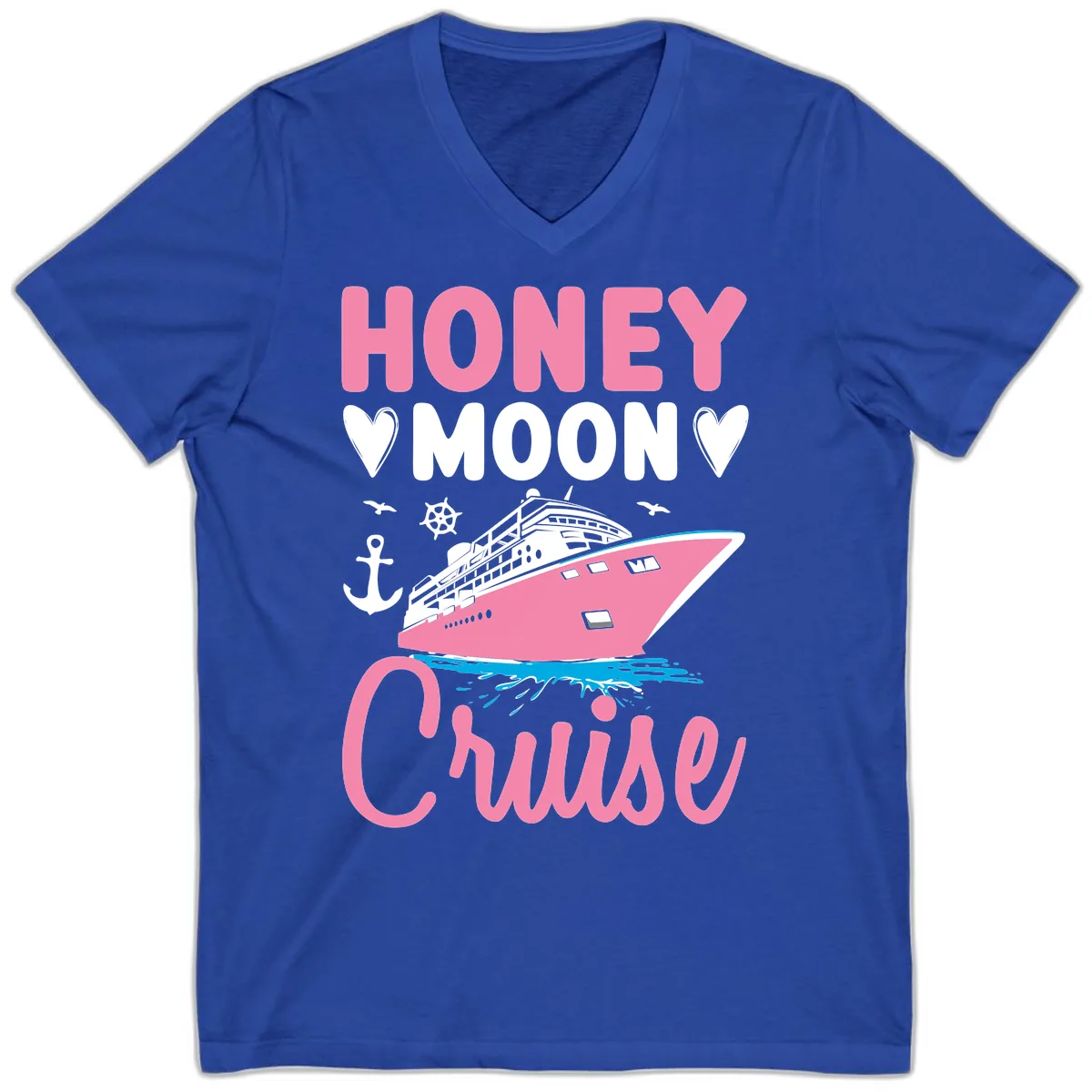 Honeymoon Cruise V-Neck in True Royal
