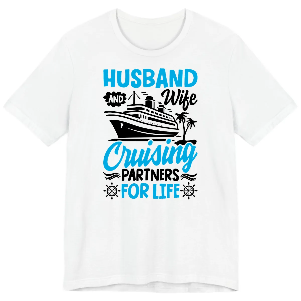 Husband And Wife Cruising Partners For Life Premium T-Shirt in White