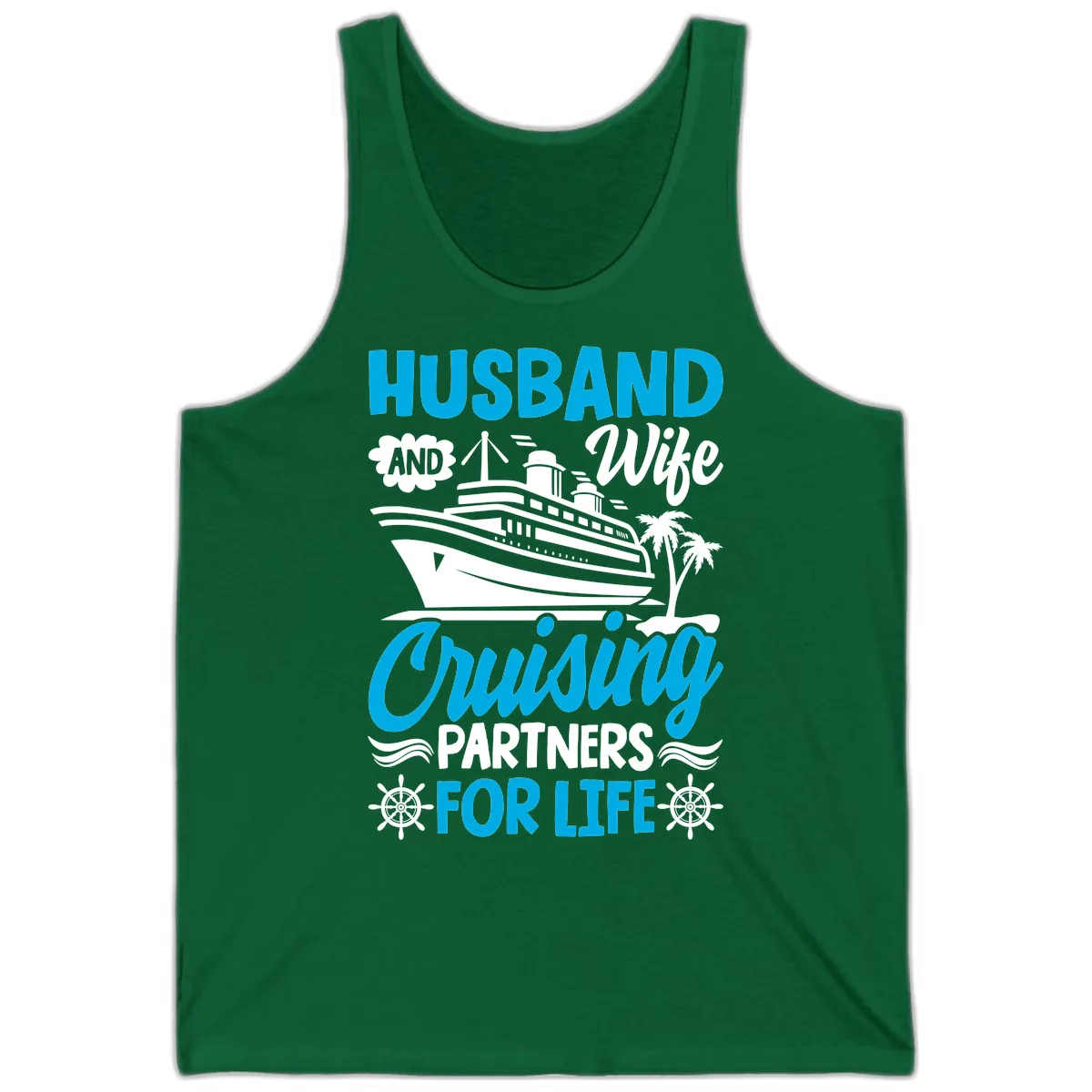 Husband And Wife Cruising Partners For Life Tank in Kelly