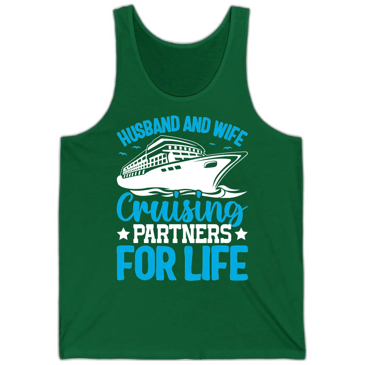 Husband And Wife Cruising Partners For Life Tank in Kelly