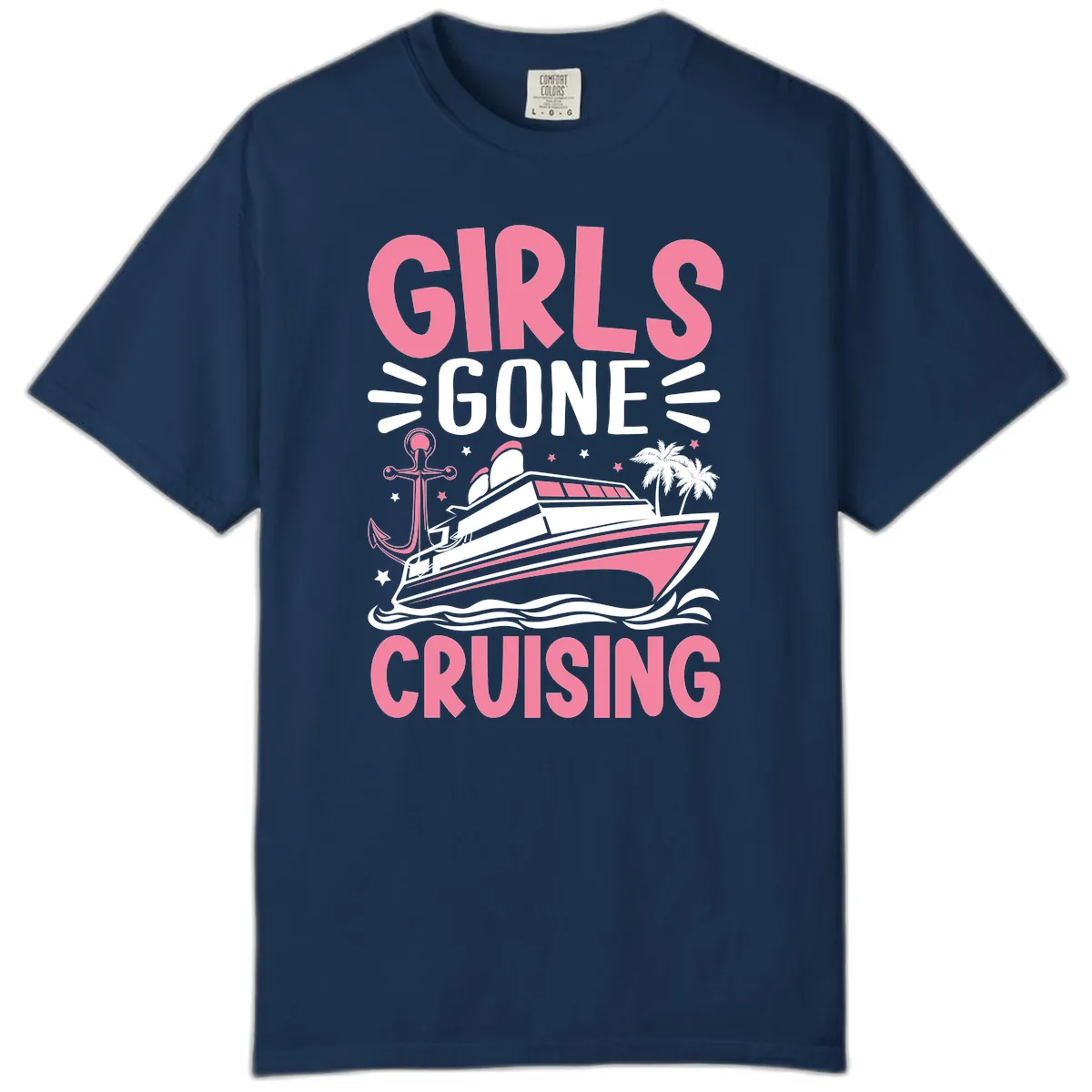 Girls Gone Cruising Comfort Color in Navy